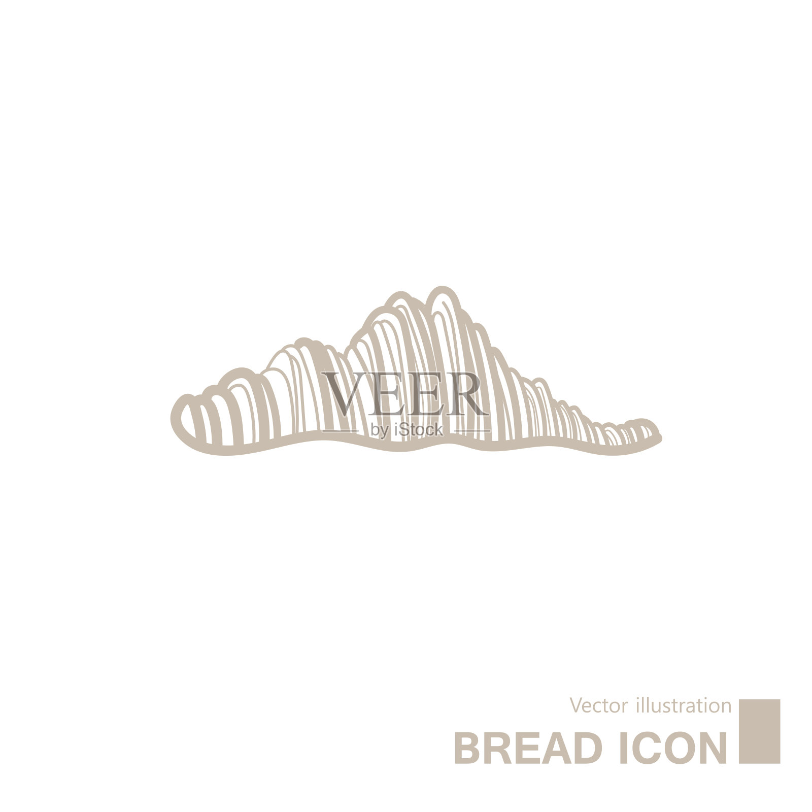 矢量绘制面包。插画图片素材