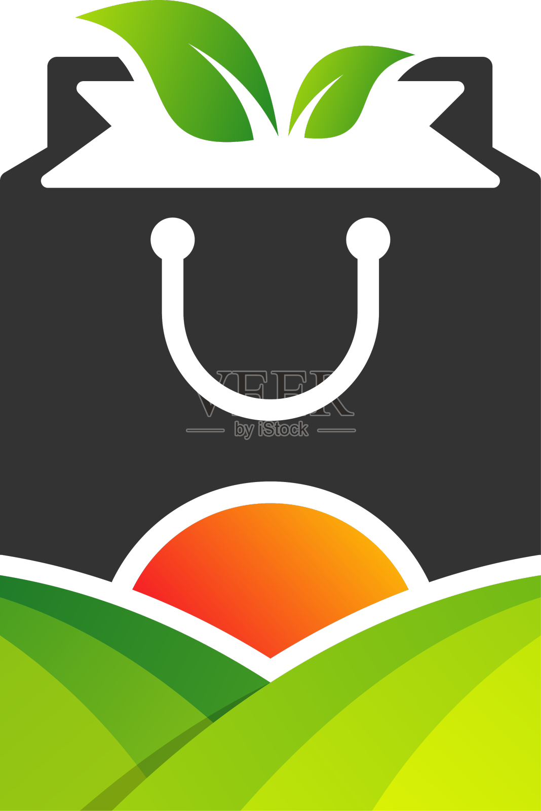 自然商店标志设计模板农场标志设计元素图片