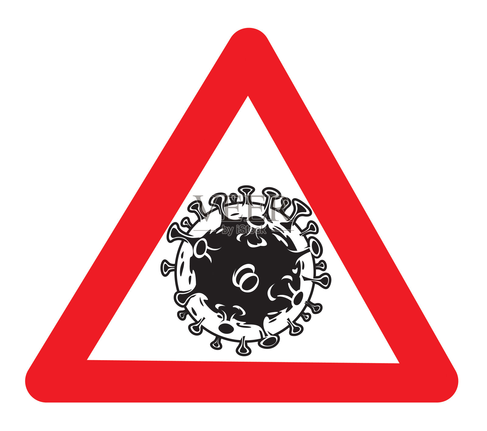 冠状病毒警告信号插画图片素材