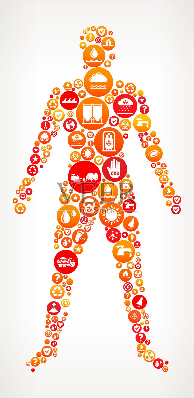 人体与气候变化矢量图标图案插画图片素材