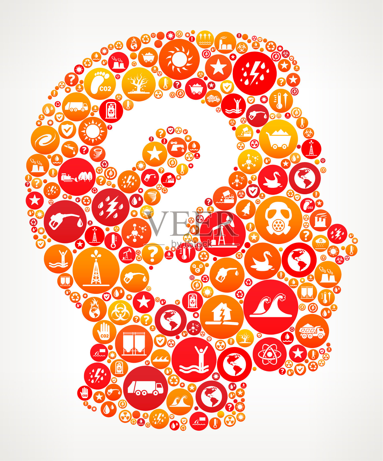 气候变化问题矢量图标图案插画图片素材