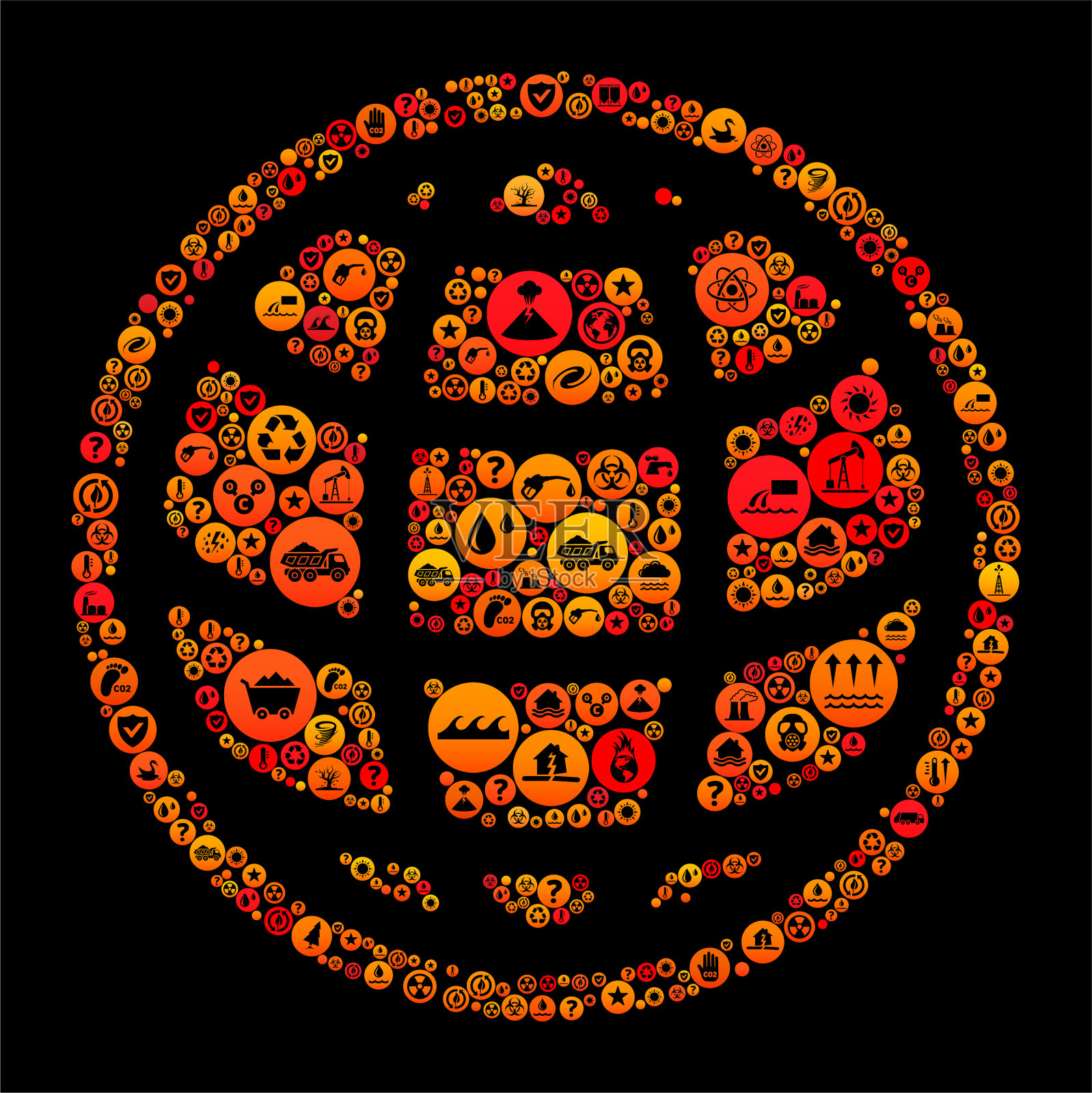 地球气候变化矢量图标图案插画图片素材