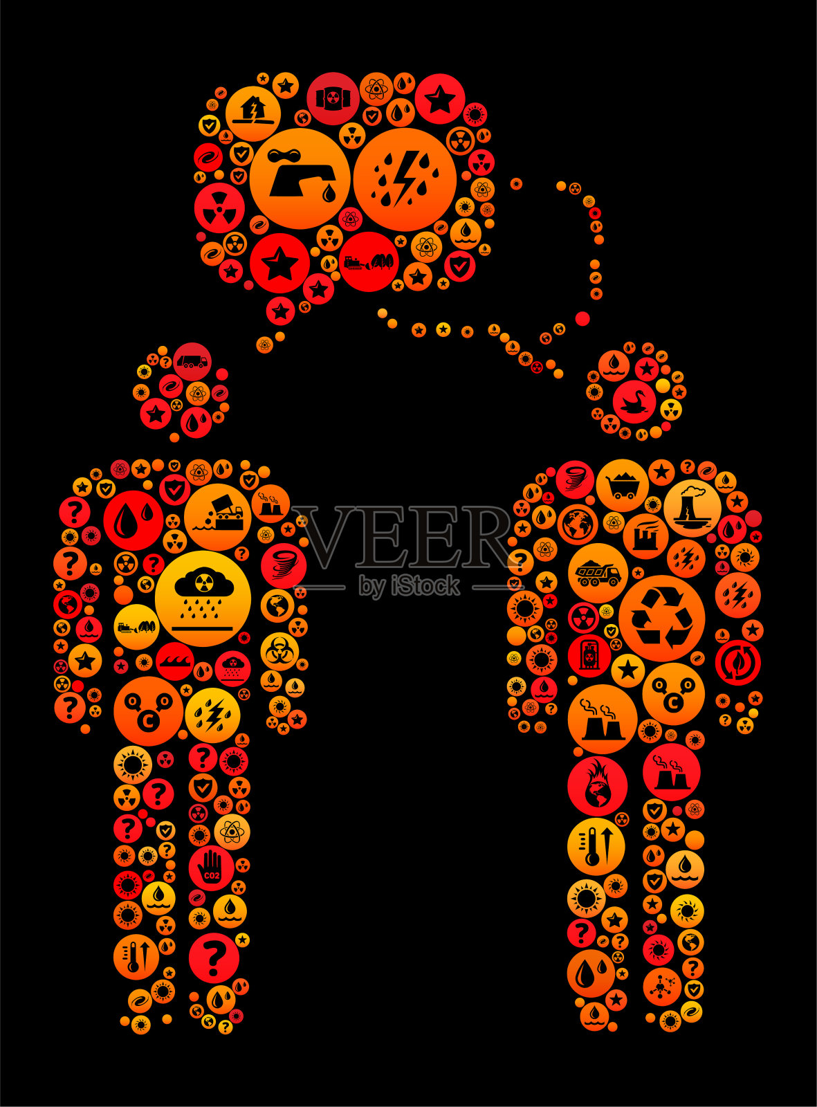 人们交流气候变化矢量图标图案插画图片素材