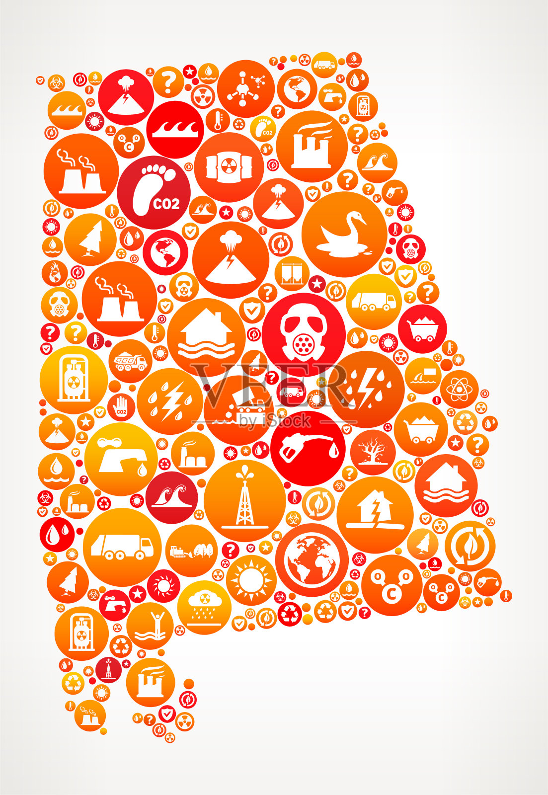 阿拉巴马州气候变化图标图案插画图片素材