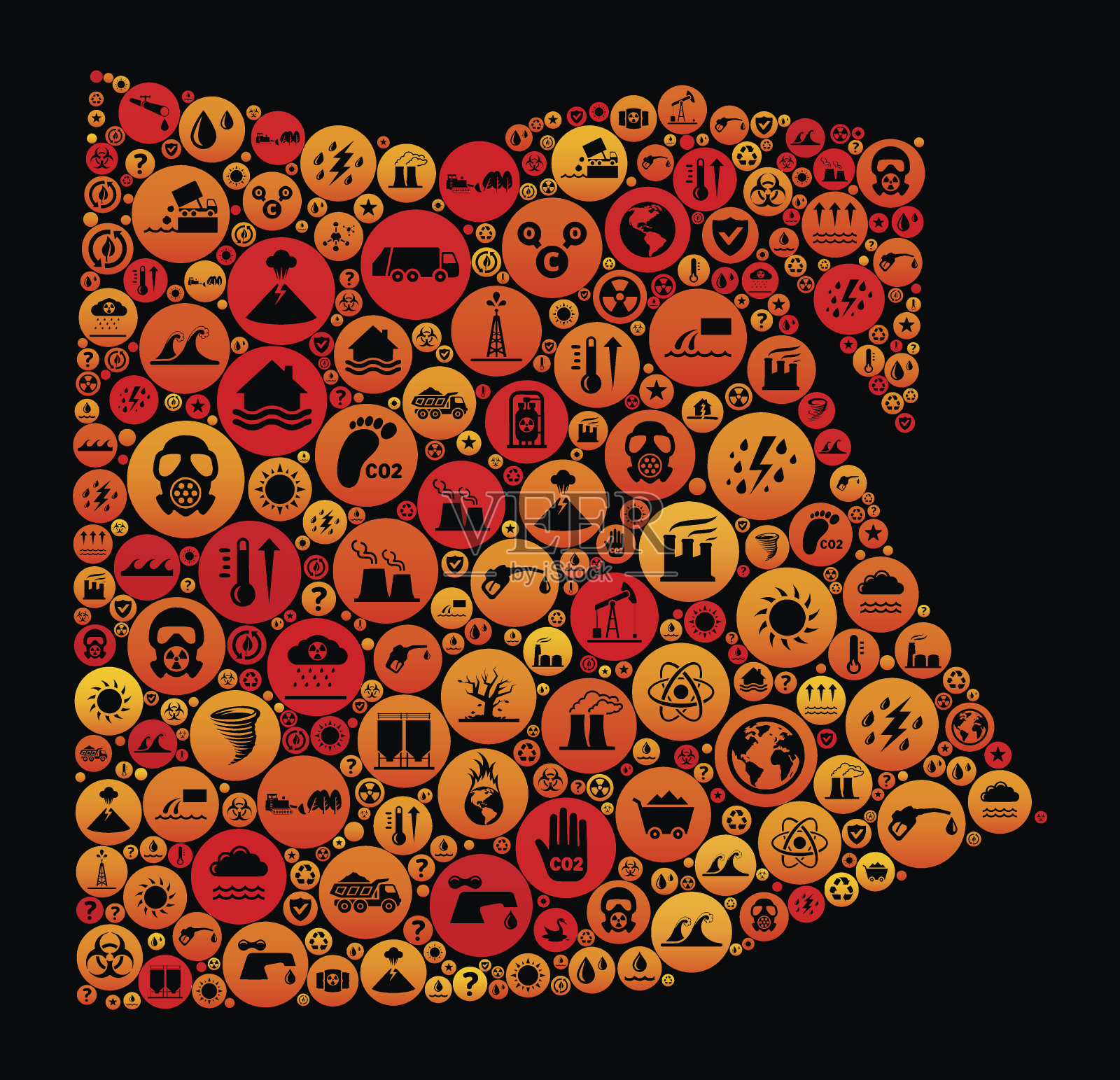 埃及气候变化图标图案插画图片素材