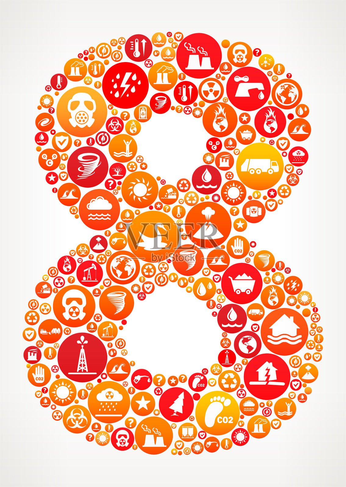 8号气候变化图标图案插画图片素材