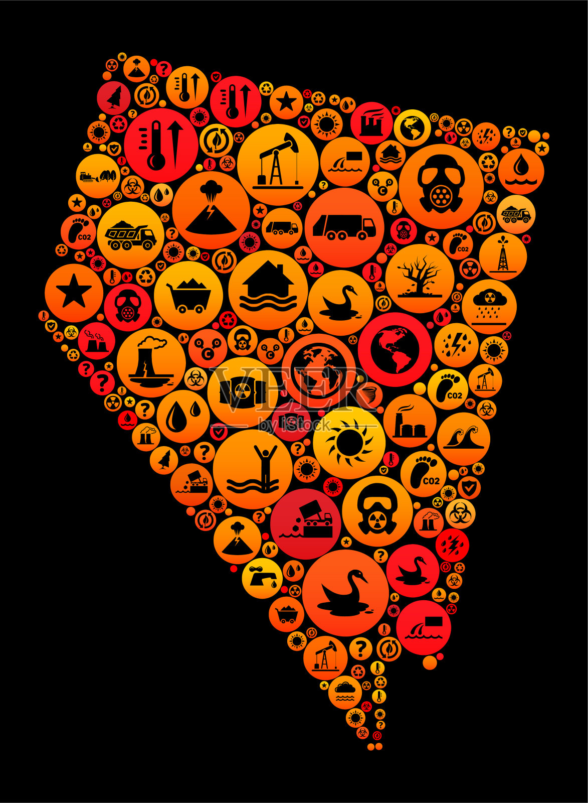 内华达州气候变化图标图案插画图片素材