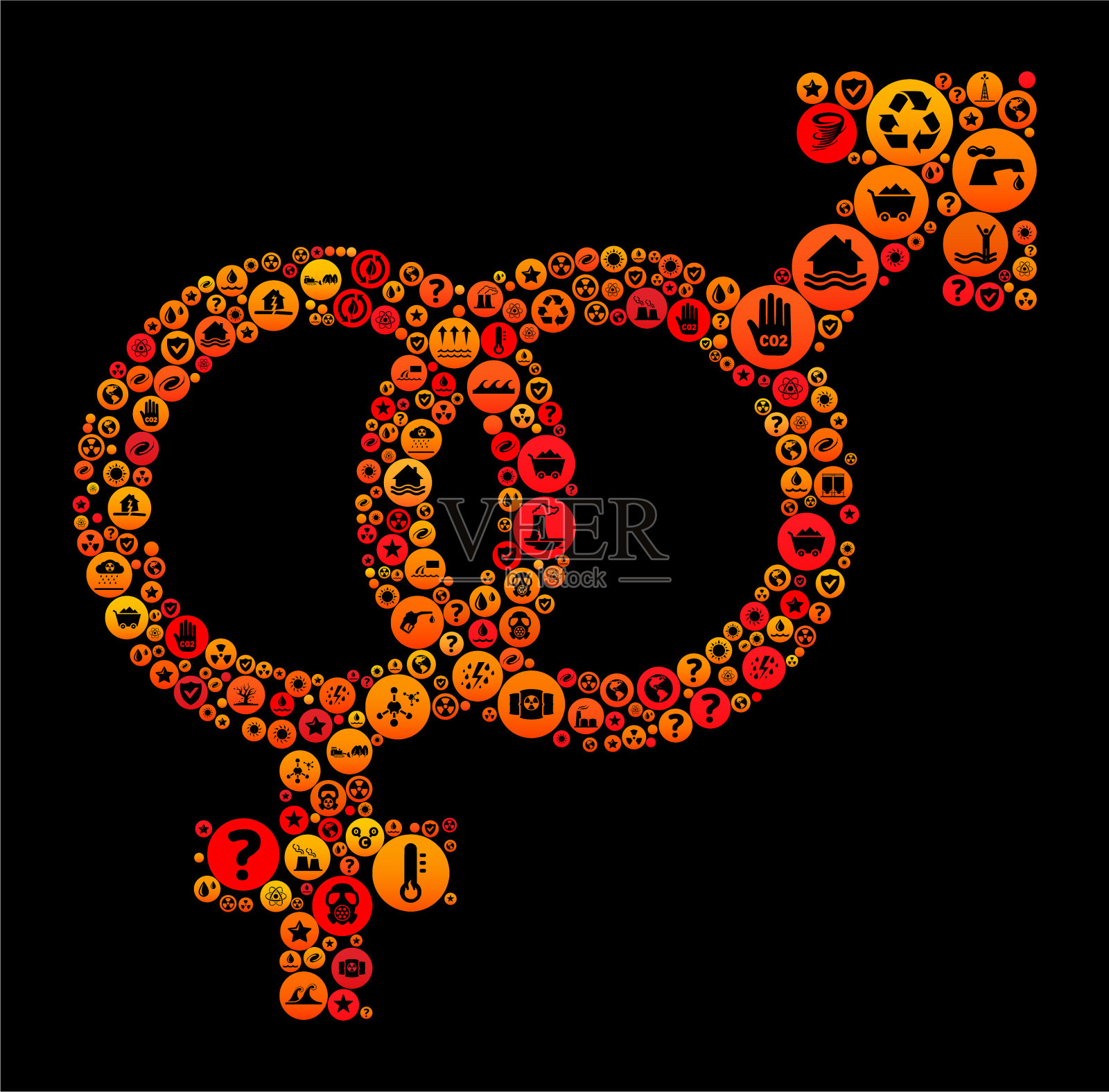 气候变化情侣矢量图标图案插画图片素材