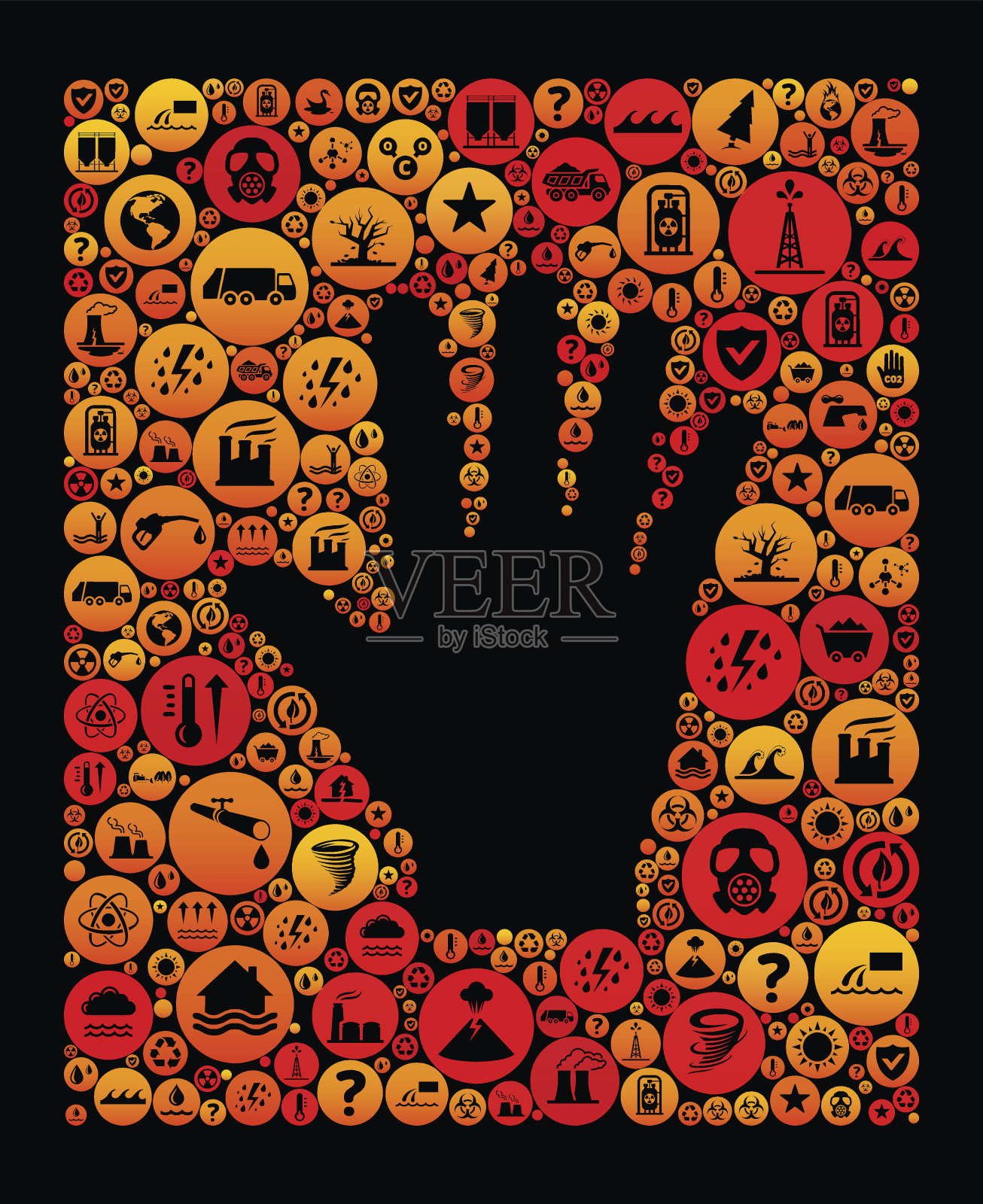 手与气候变化图标图案插画图片素材