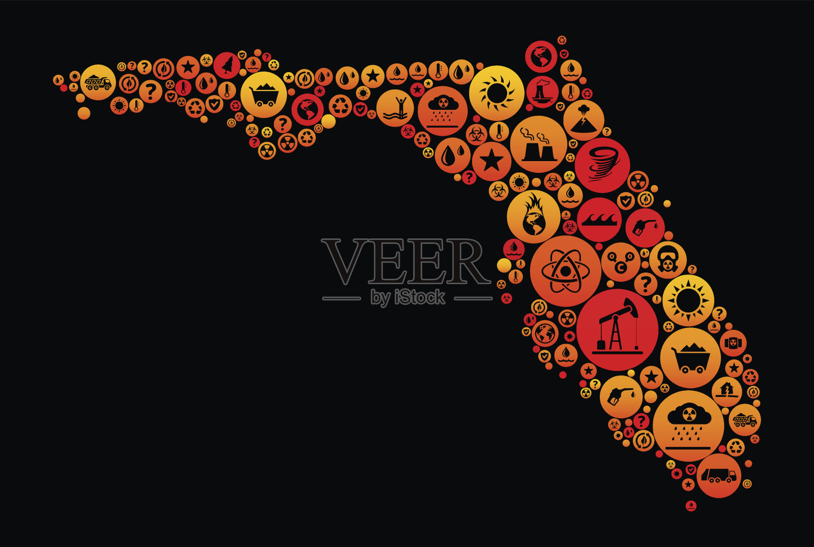 佛罗里达气候变化图标图案插画图片素材