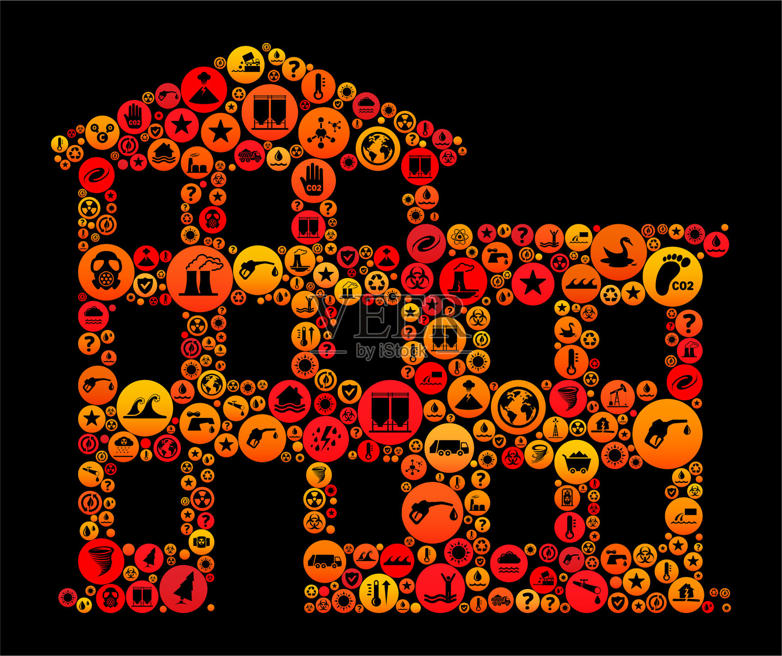 建筑气候变化矢量图标图案插画图片素材