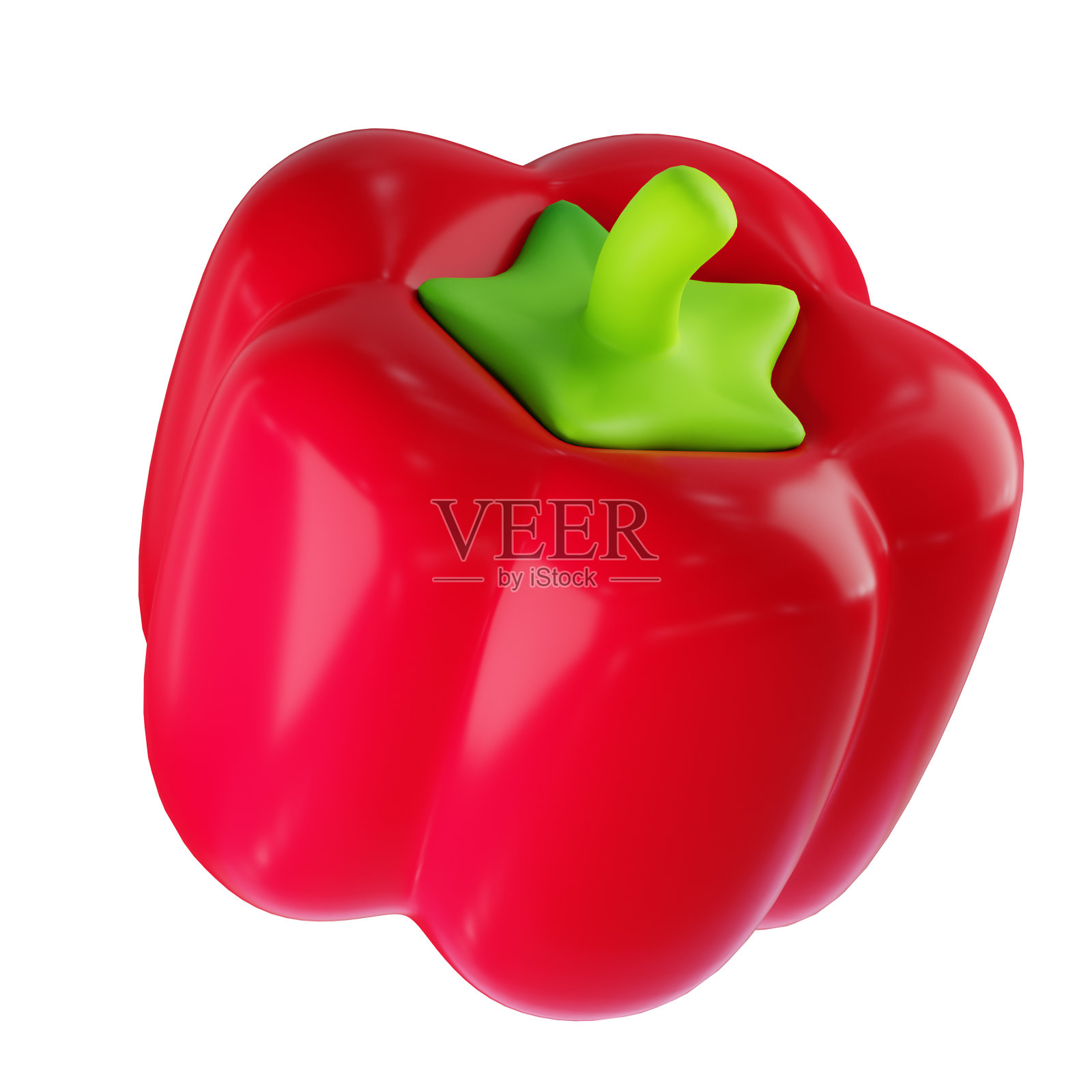 红乳白时髦的等距插图在白色背景。3 d渲染。照片摄影图片