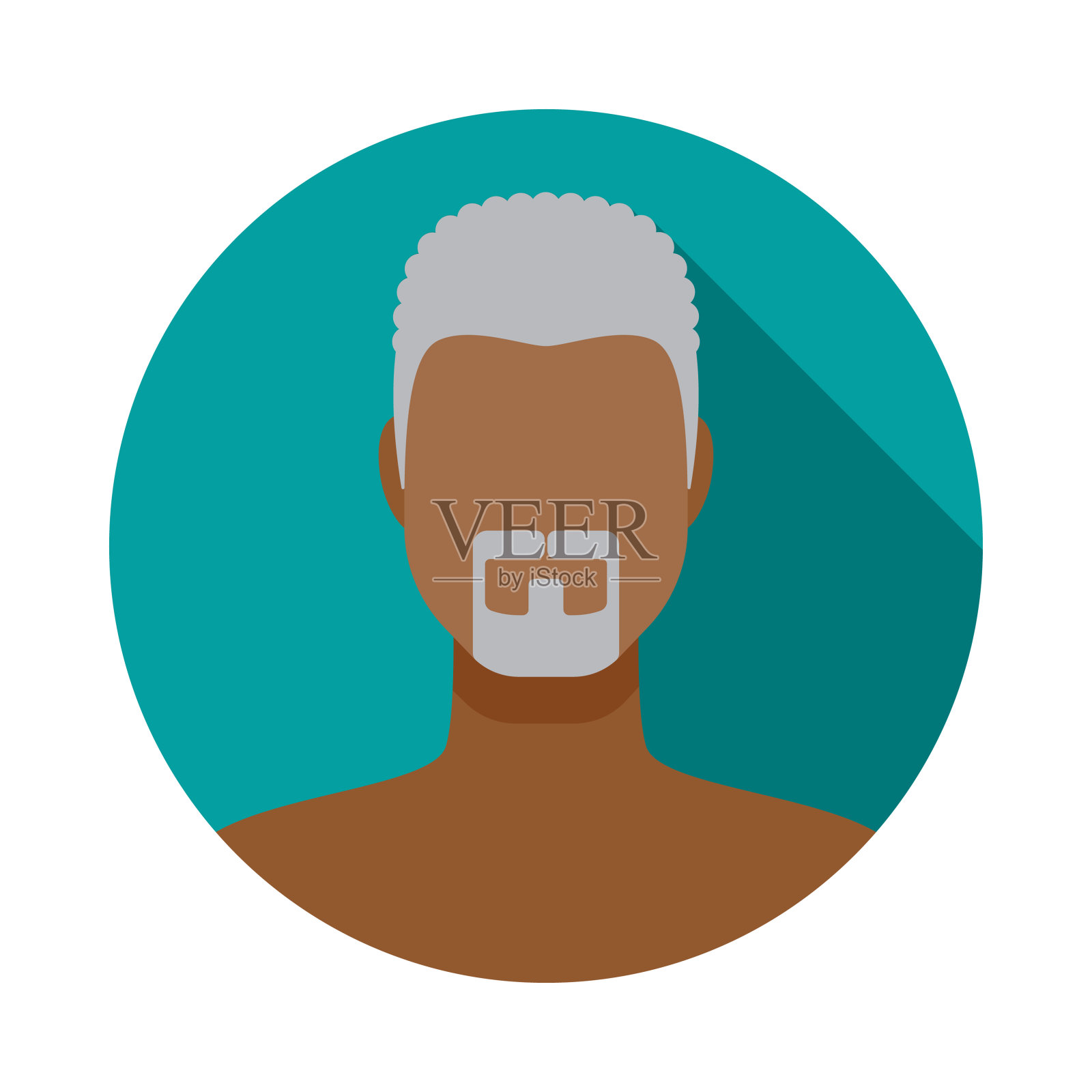 男性面部毛发头像图标插画图片素材