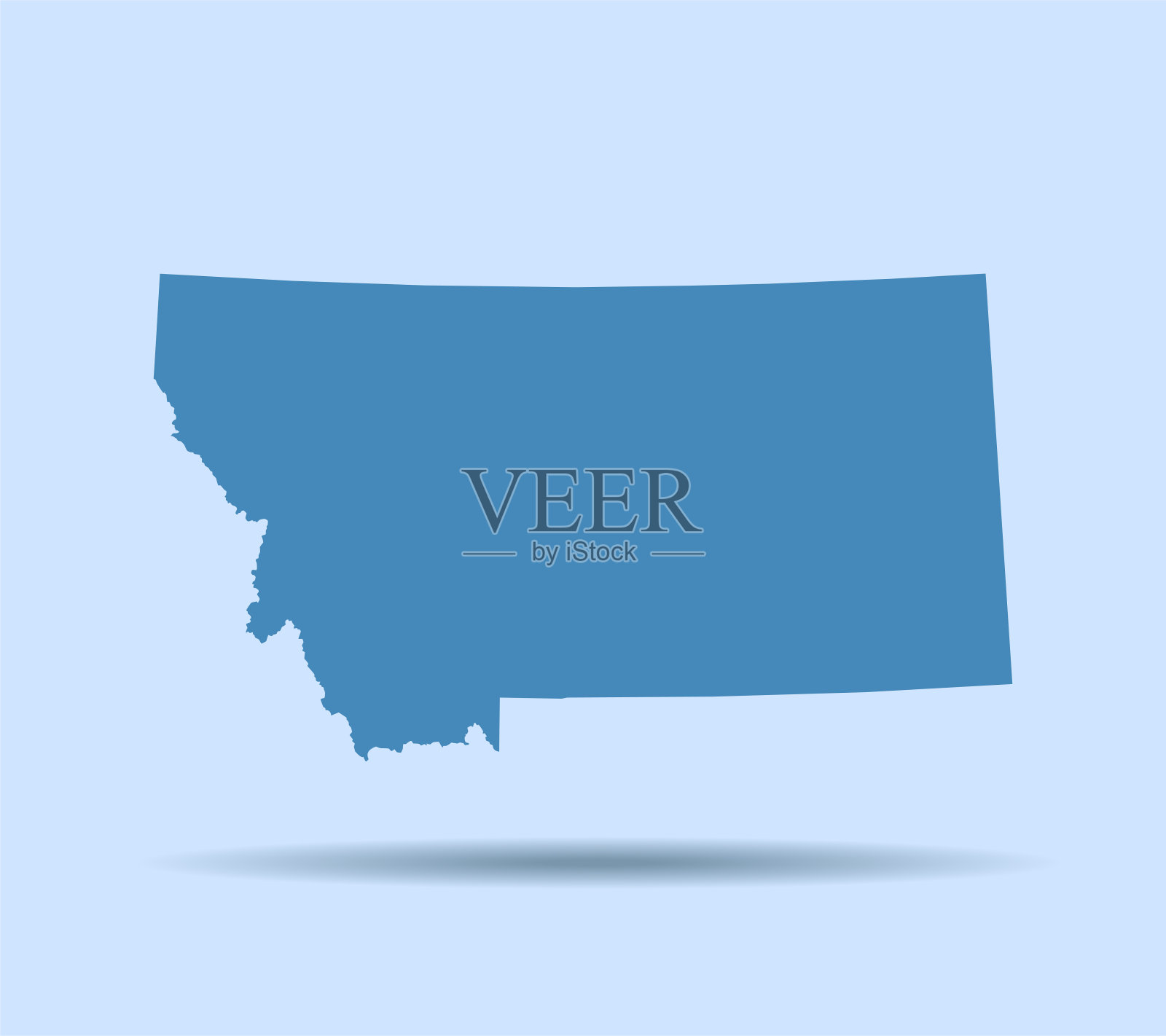 蒙大拿地图插画图片素材