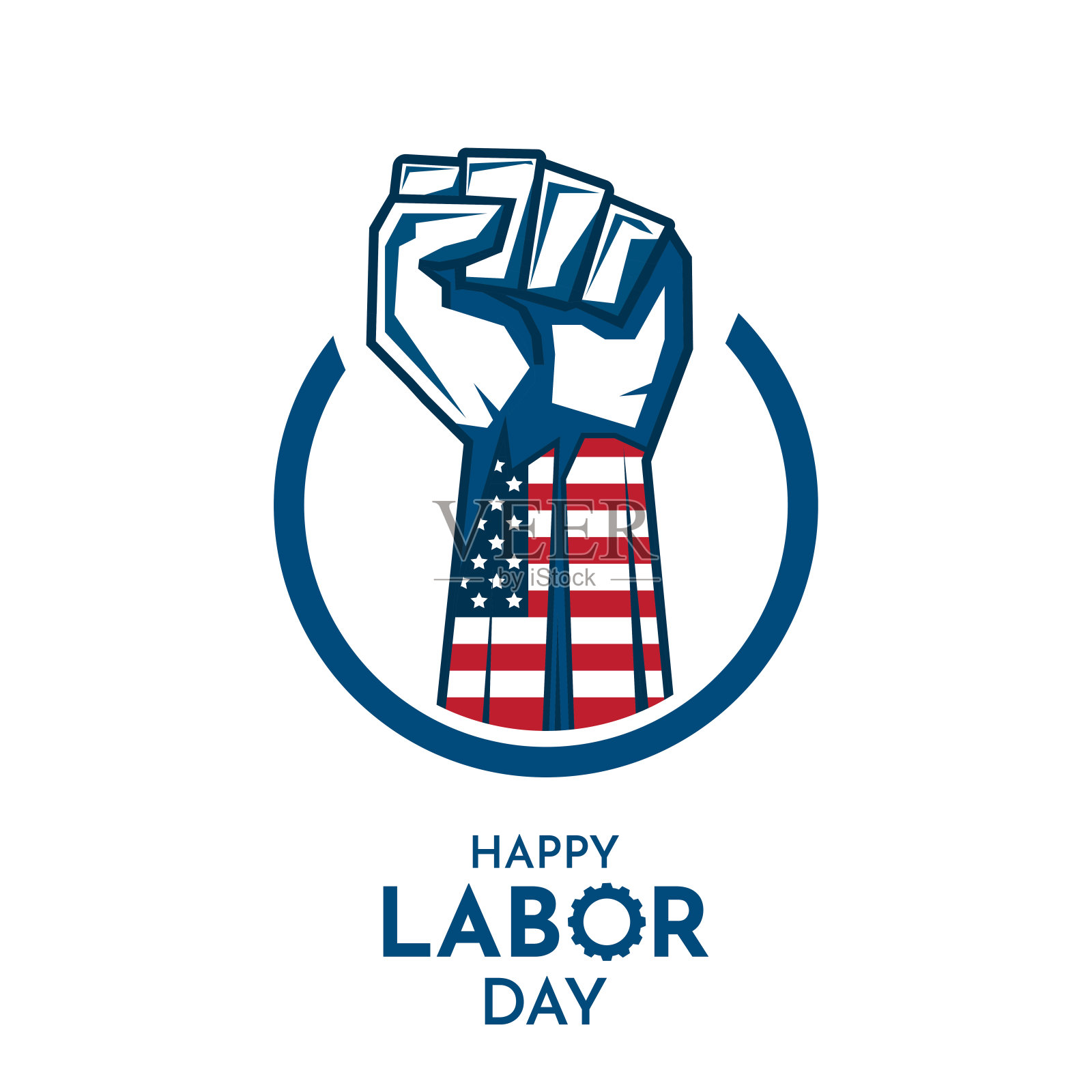 劳动节快乐卡。向量插画图片素材