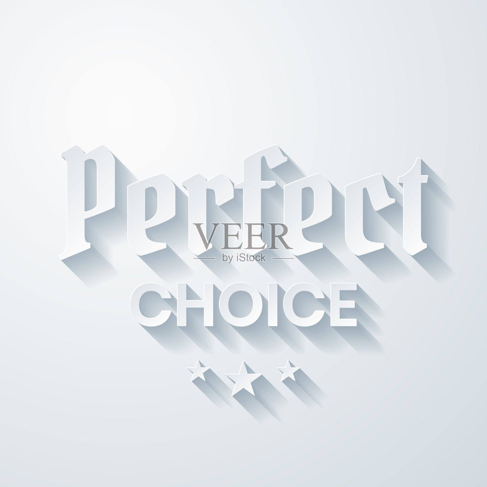 完美的选择。在空白背景上具有剪纸效果的图标插画图片素材