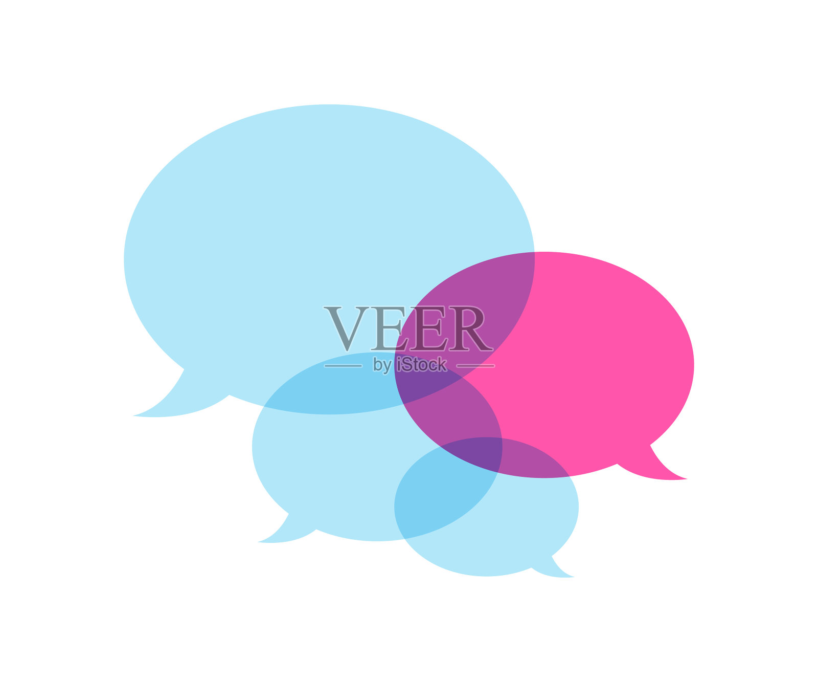 语音泡泡概念设计插画图片素材