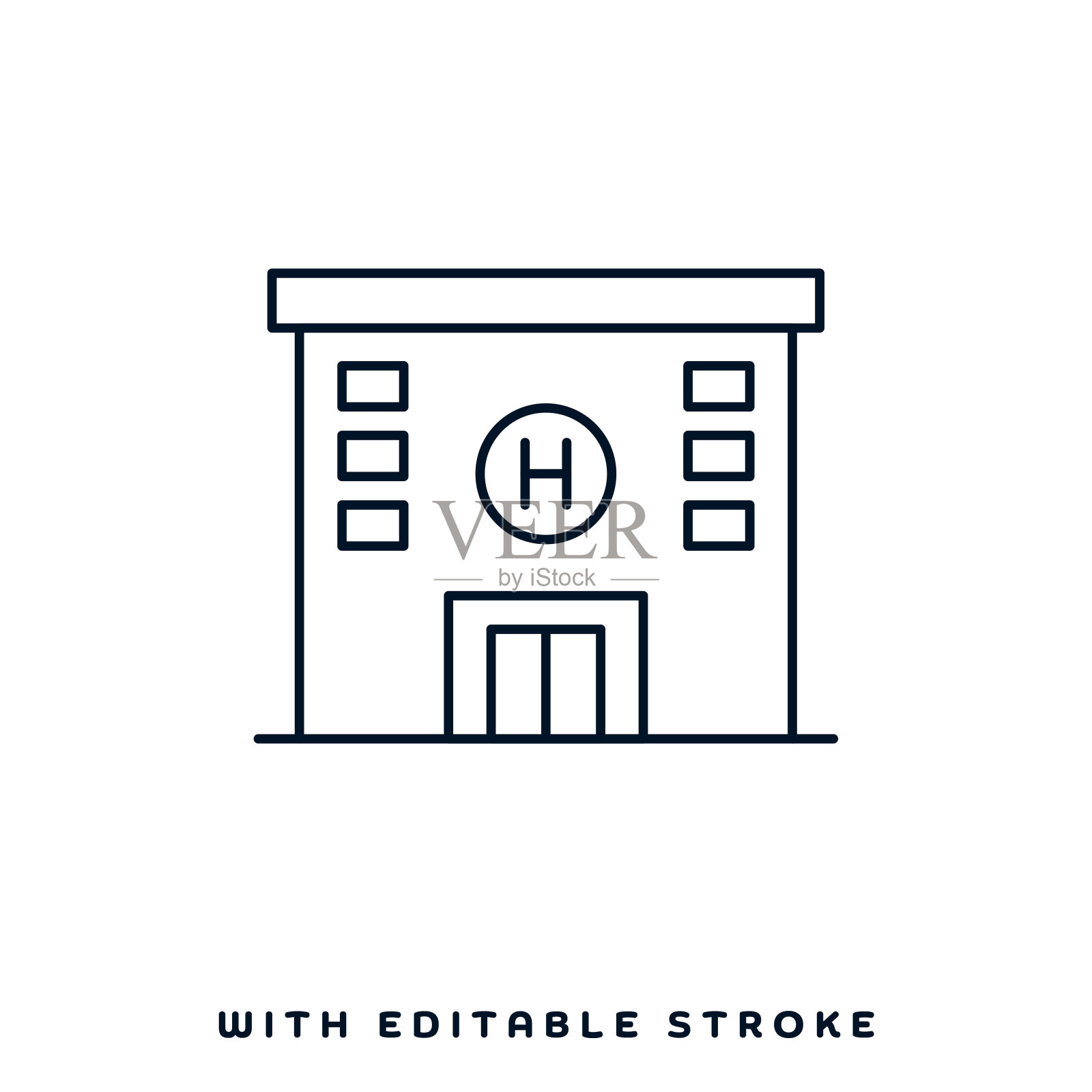 医院线路图标设计插画图片素材