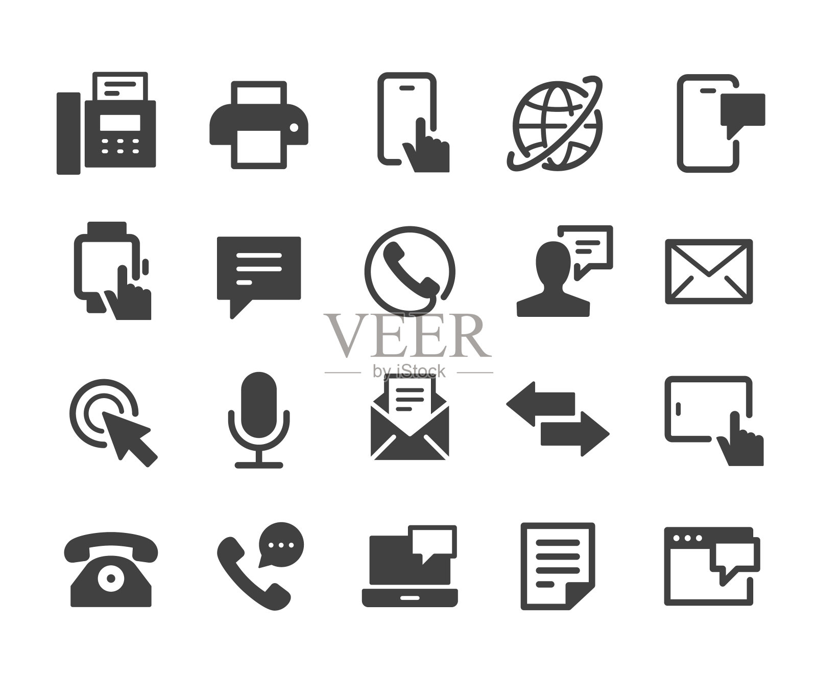 通讯图标-经典系列插画图片素材