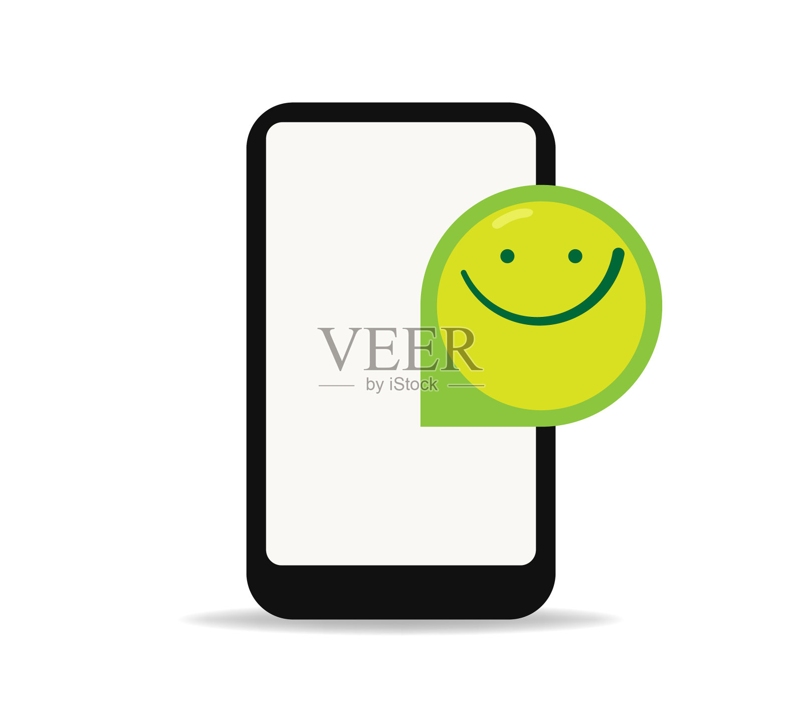 智能手机语音泡泡插画图片素材