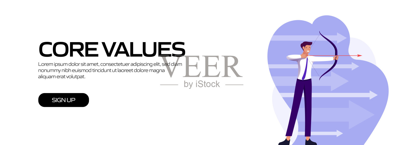 核心价值概念矢量插图网站横幅，广告和营销材料，在线广告，业务演示等。插画图片素材