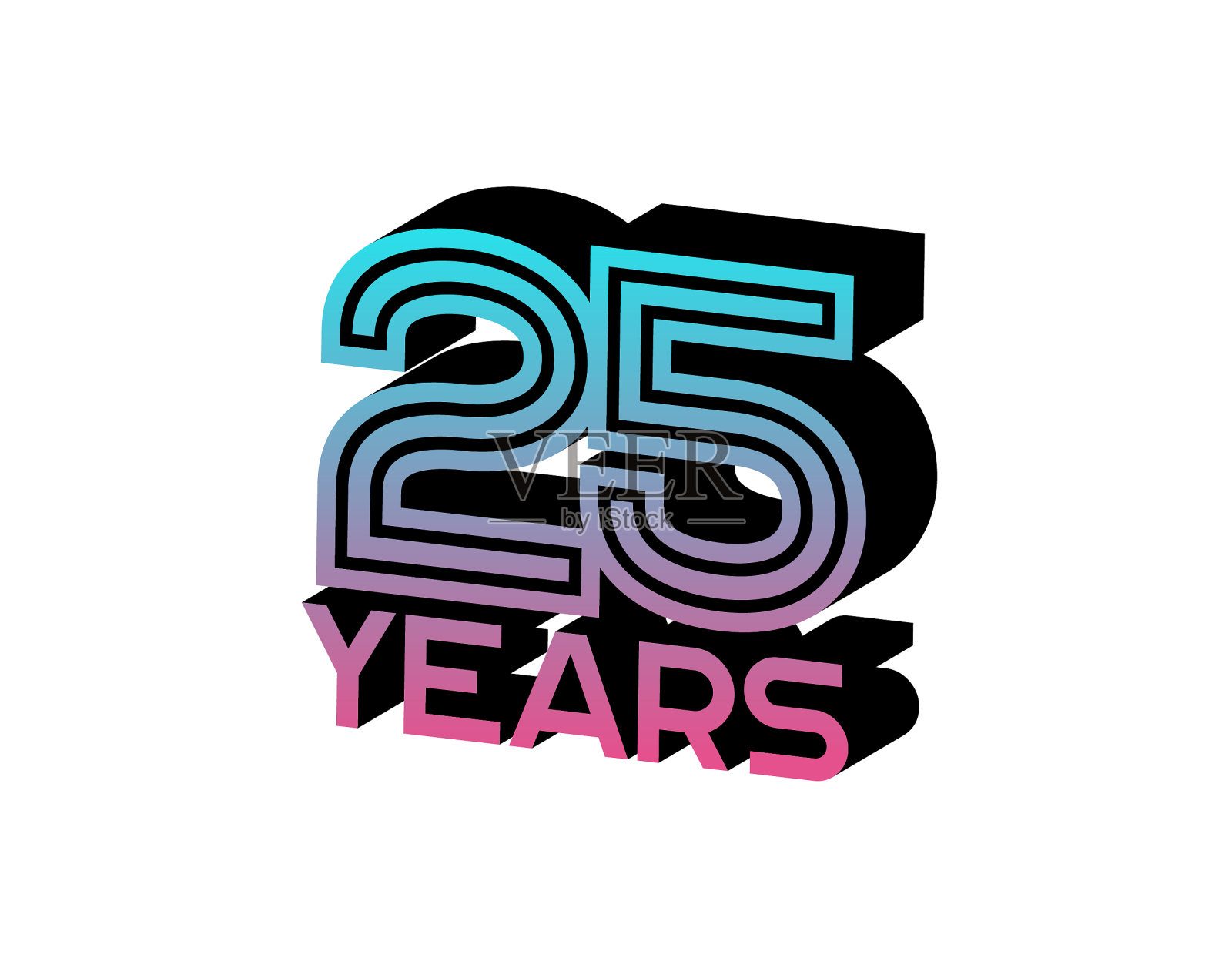 25年周年纪念日插画图片素材