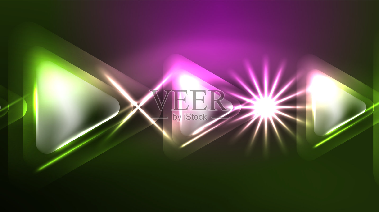 数字霓虹灯抽象背景三角形和插画图片素材