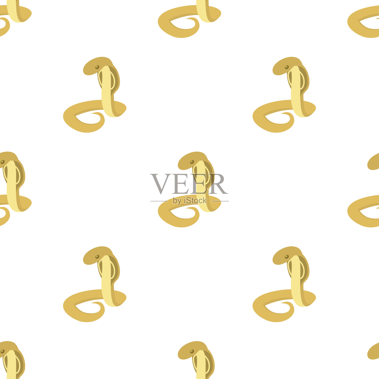 眼镜蛇模式无缝插画图片素材