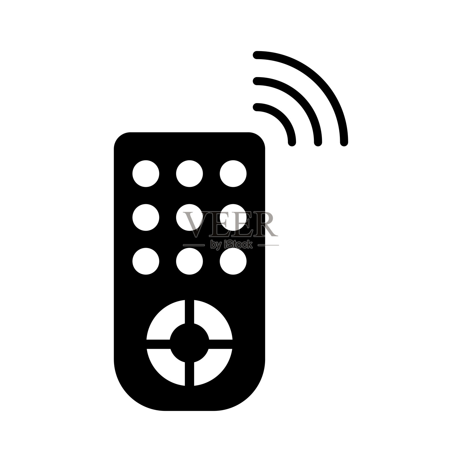 远程控制图标矢量设计模板在白色背景图标素材