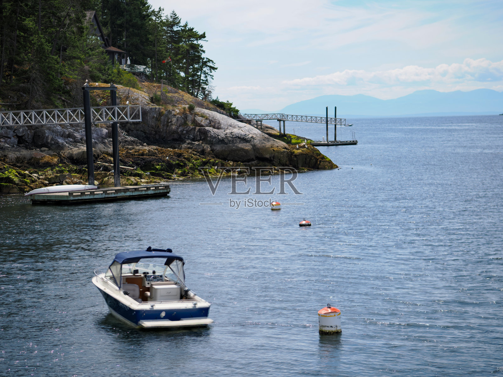 鲍文岛的爱德华国王湾照片摄影图片