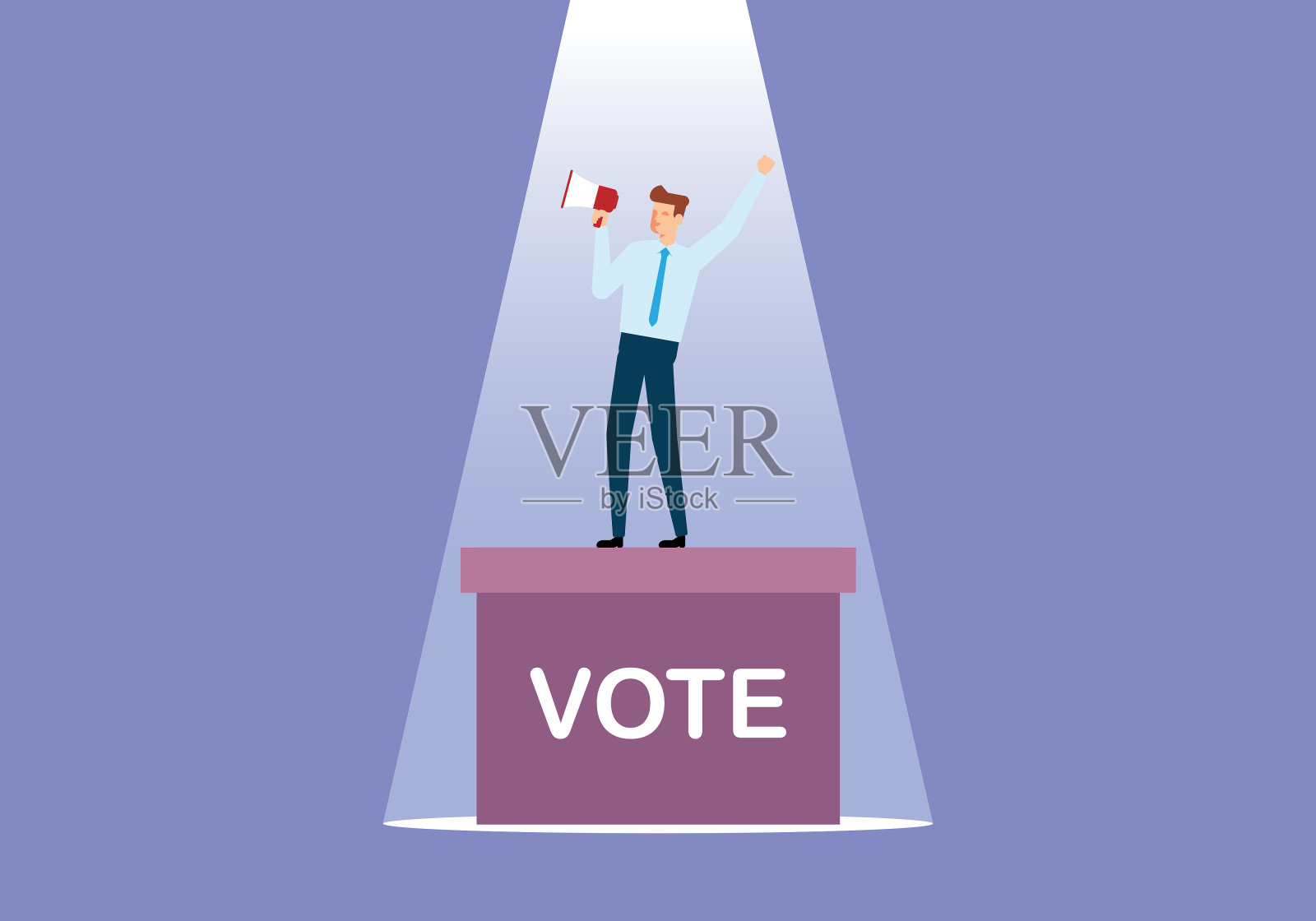投票插画图片素材