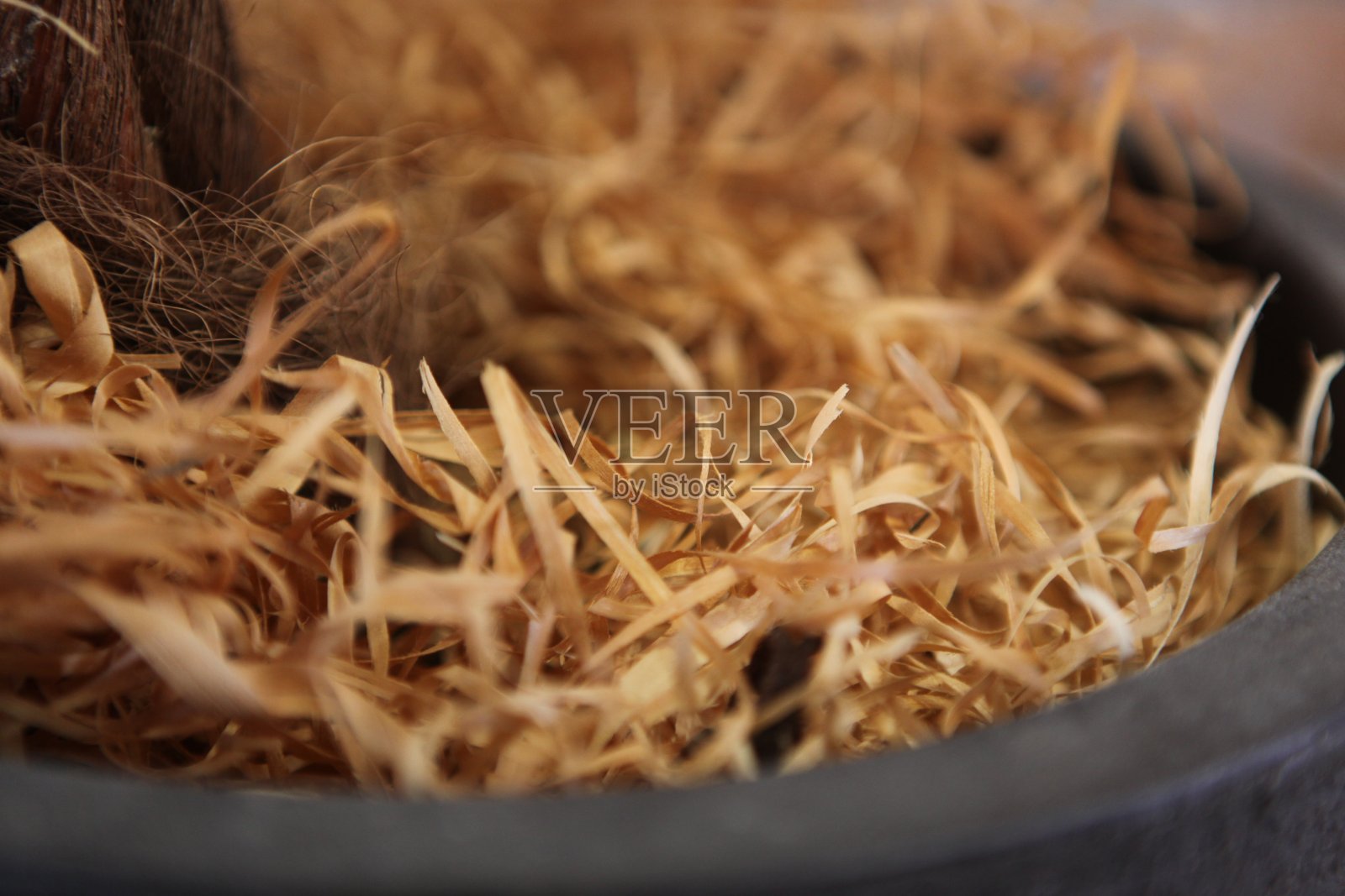 干草木片的纹理特写照片摄影图片