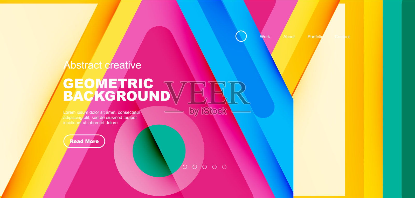 最小的登陆页几何形状业务插画图片素材