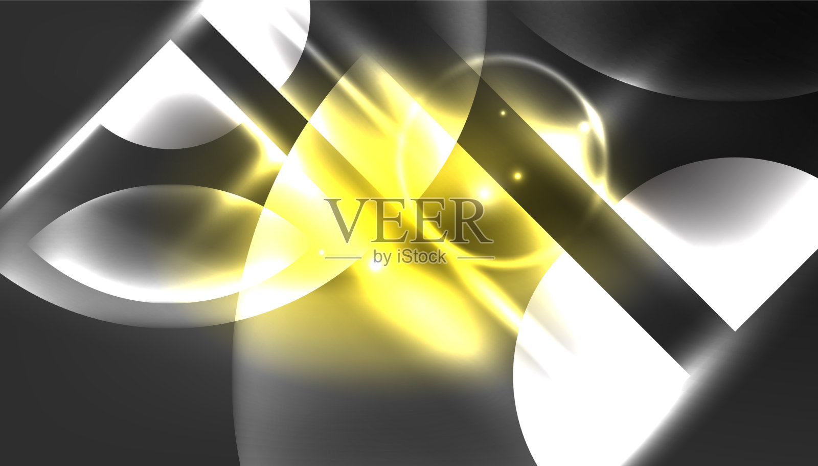 抽象背景科技霓虹发光圈插画图片素材