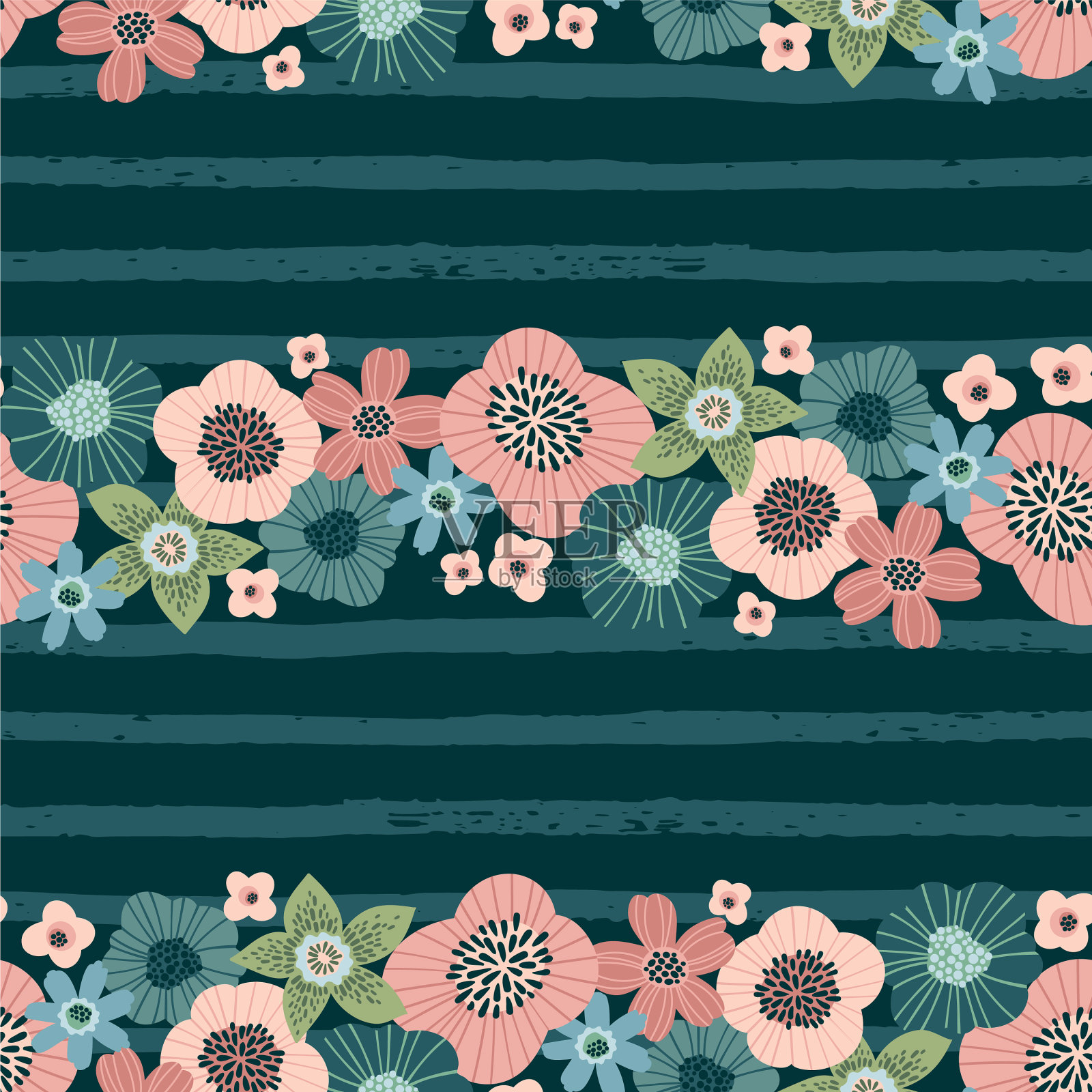 花无缝图案纸设计插画图片素材