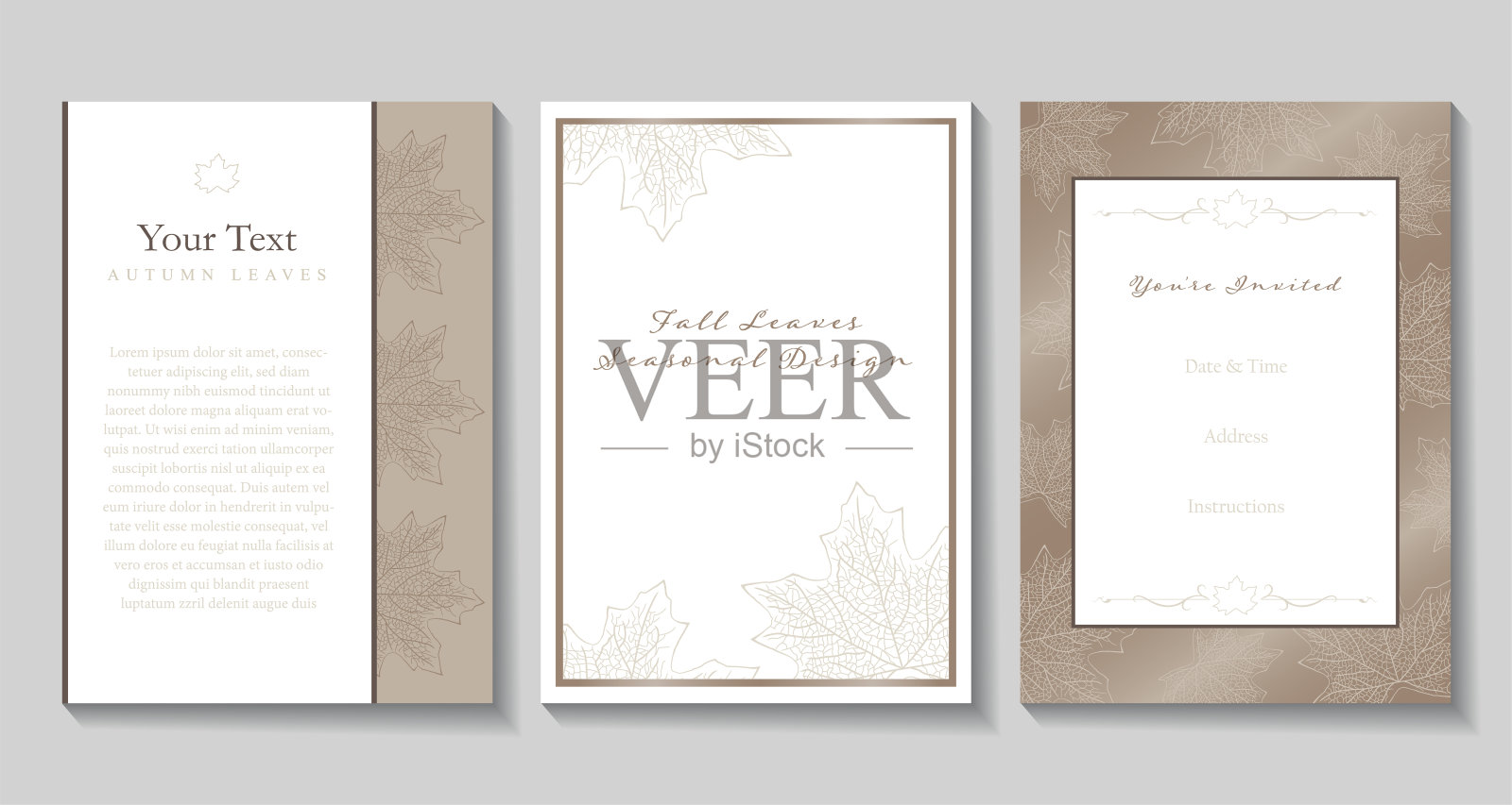 秋叶邀约插画图片素材