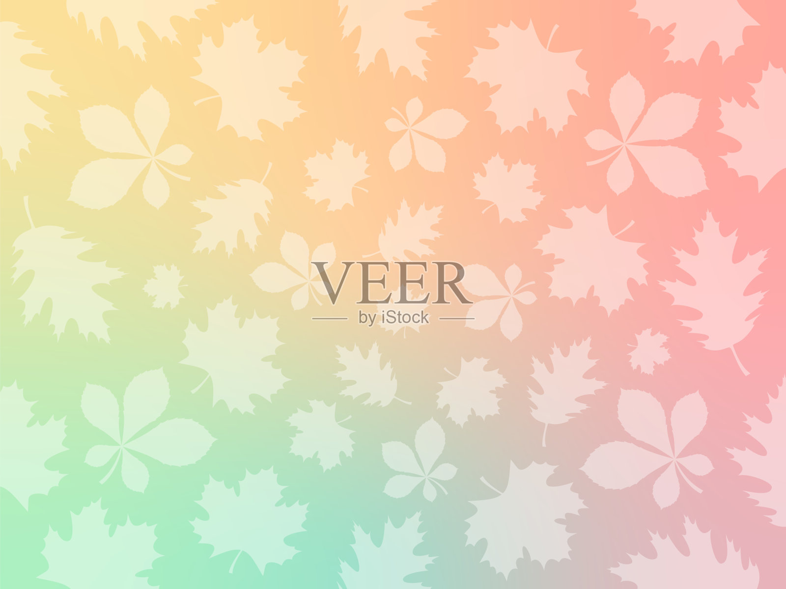 带有抽象叶子的背景插画图片素材