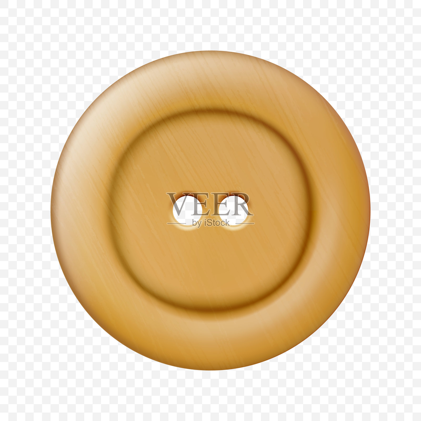 矢量3d逼真的木制按钮的衣服图标设置特写隔离。采购产品时尚，艺术，针线活，缝纫，剪贴簿装饰。圆衣服纽扣设计模板，正面视图插画图片素材