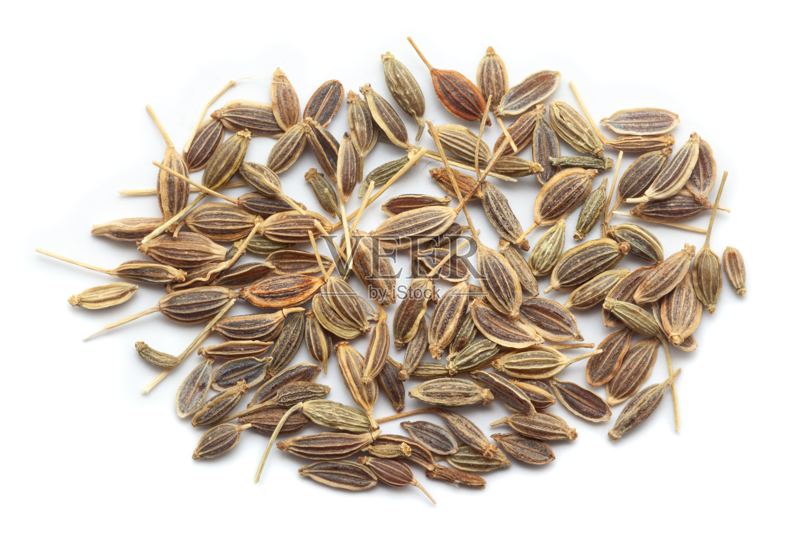 干燥有机莳萝或大豆种子特写。照片摄影图片