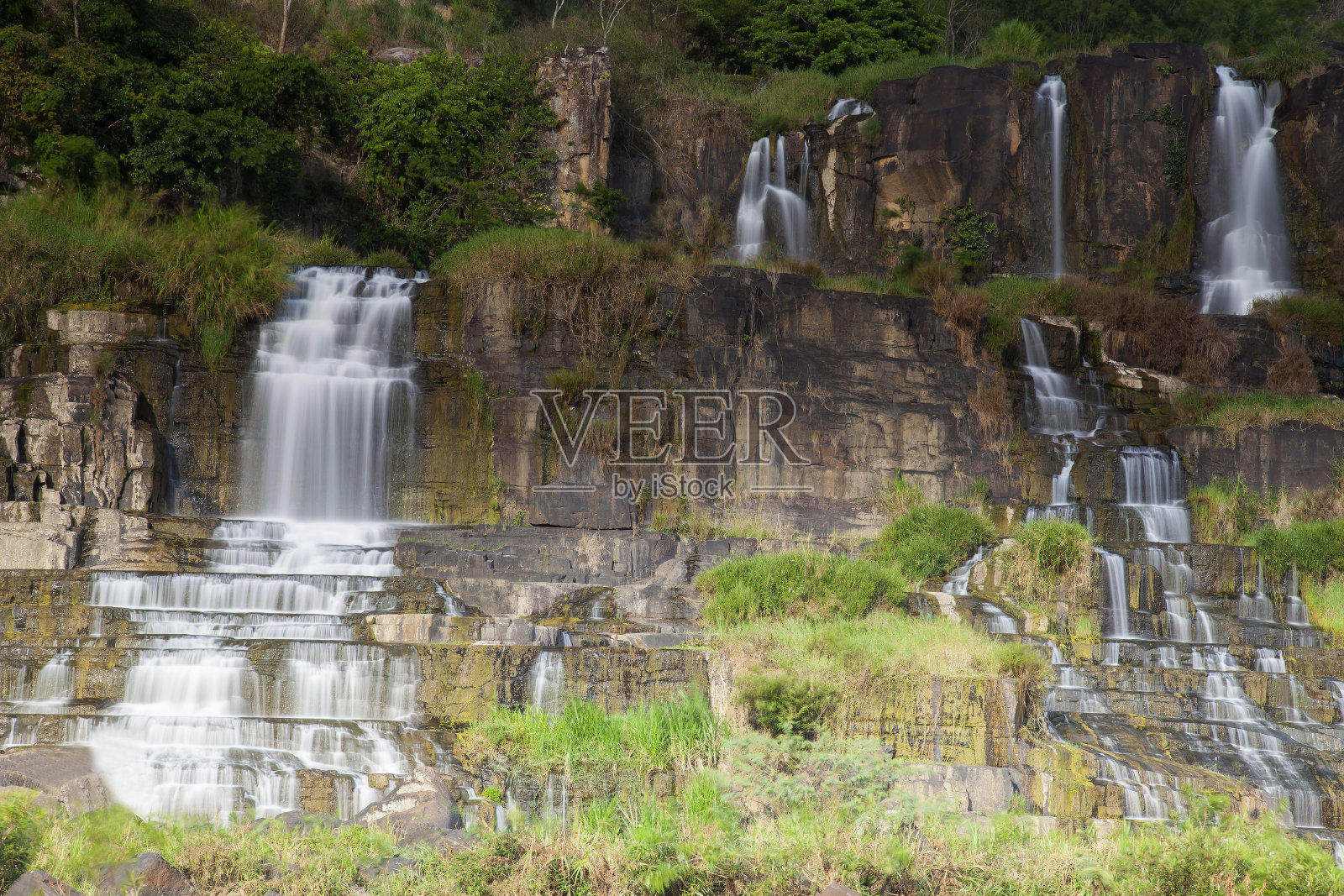 蓬哥瀑布，中央高地，大叻，越南，东南亚，亚洲照片摄影图片