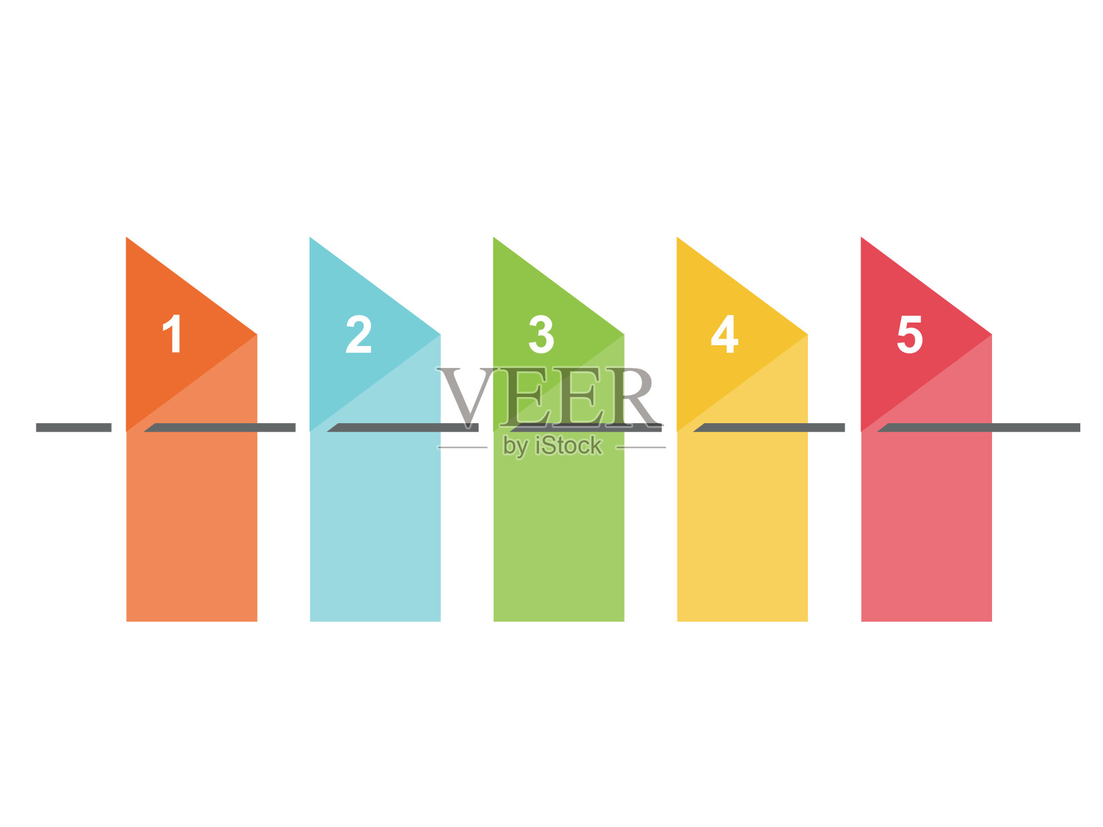 时间线和信息图概念设计，现代和丰富多彩的，与图标。易于自定义模板。插画图片素材