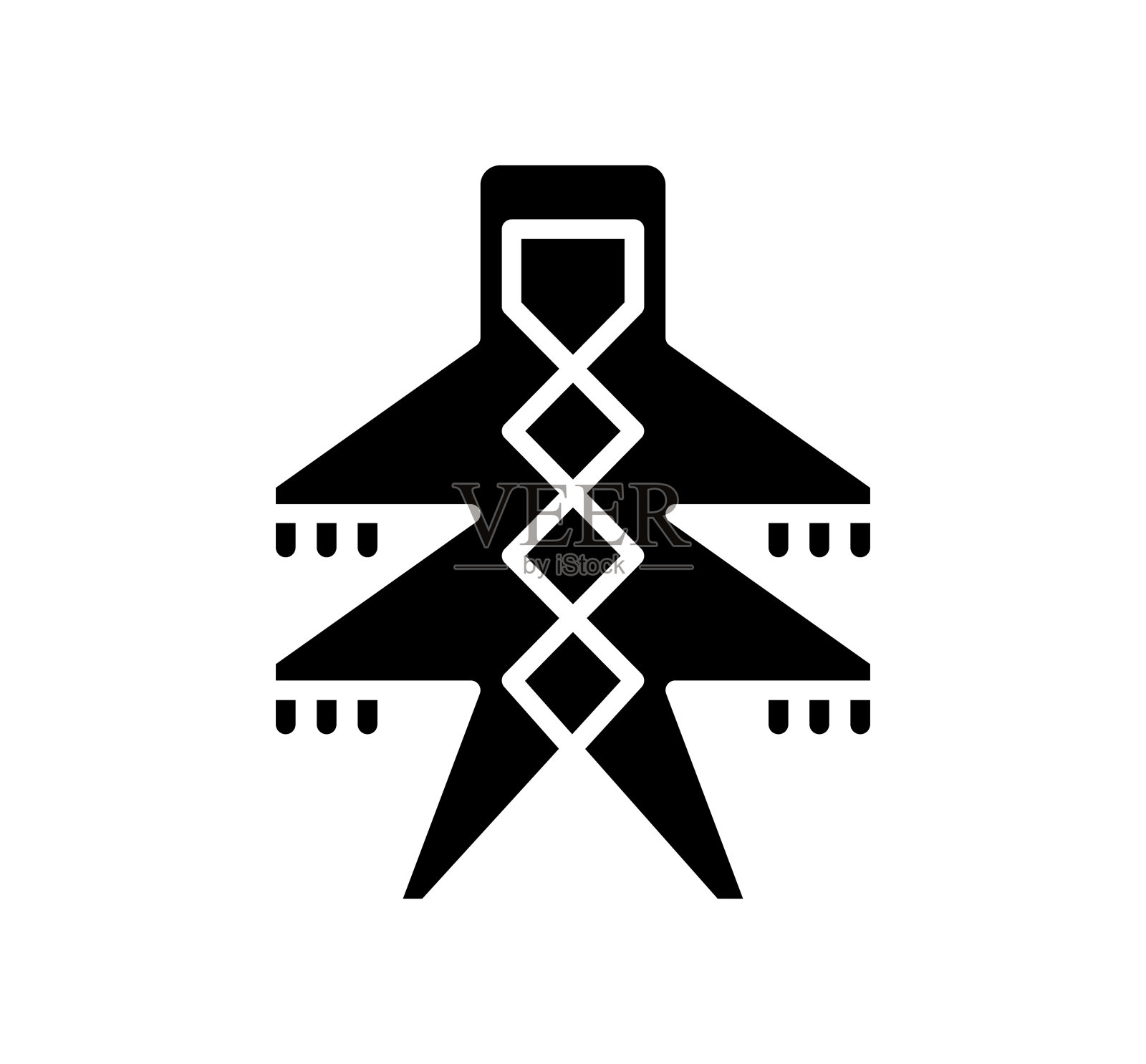 电力塔黑色填充矢量图标插画图片素材