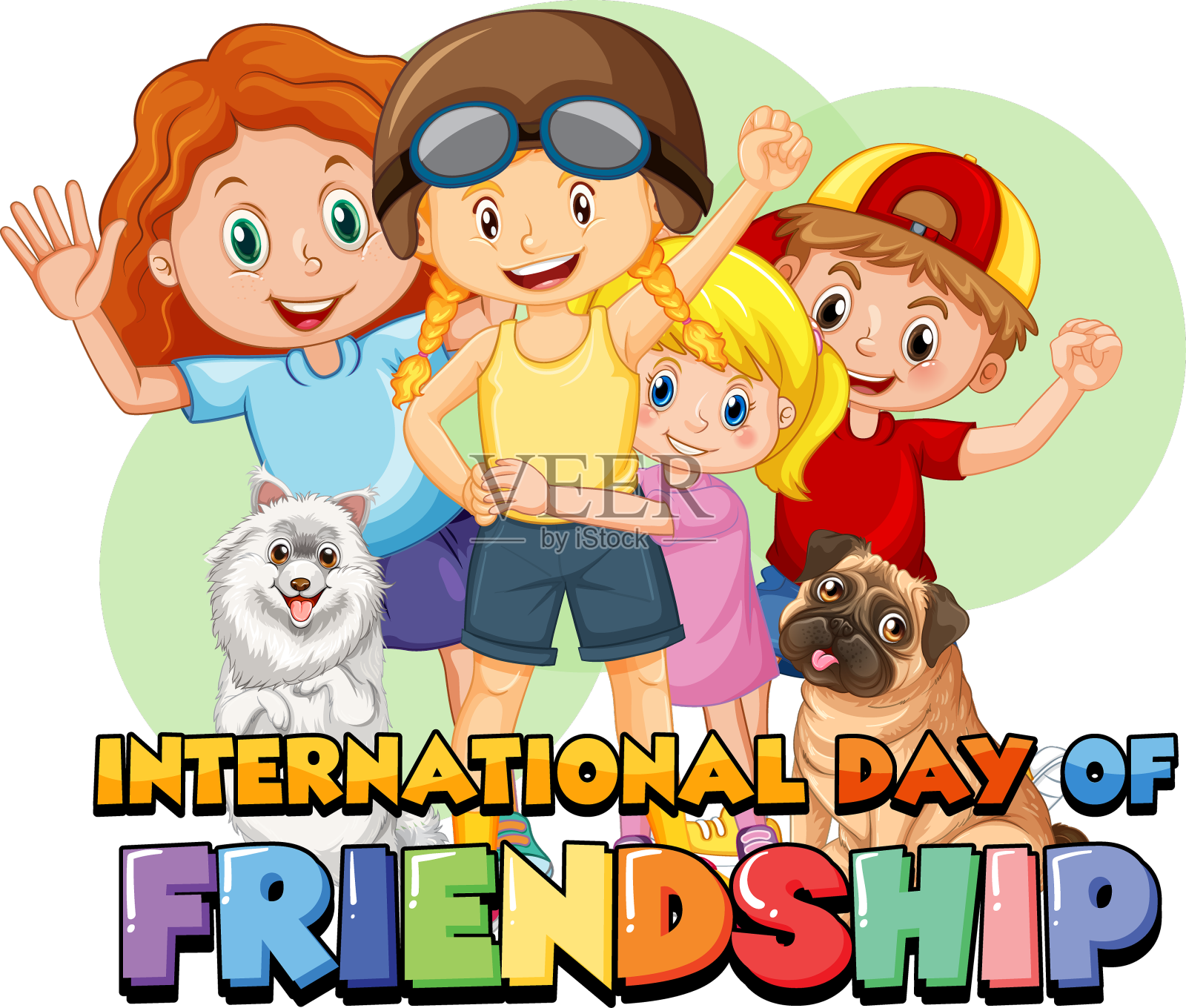 国际友谊日的标志有设计元素图片