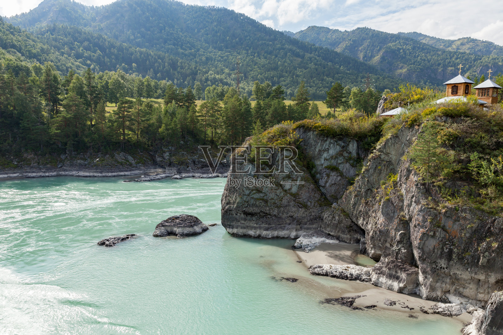 在拔摩岛的福音约翰教会照片摄影图片