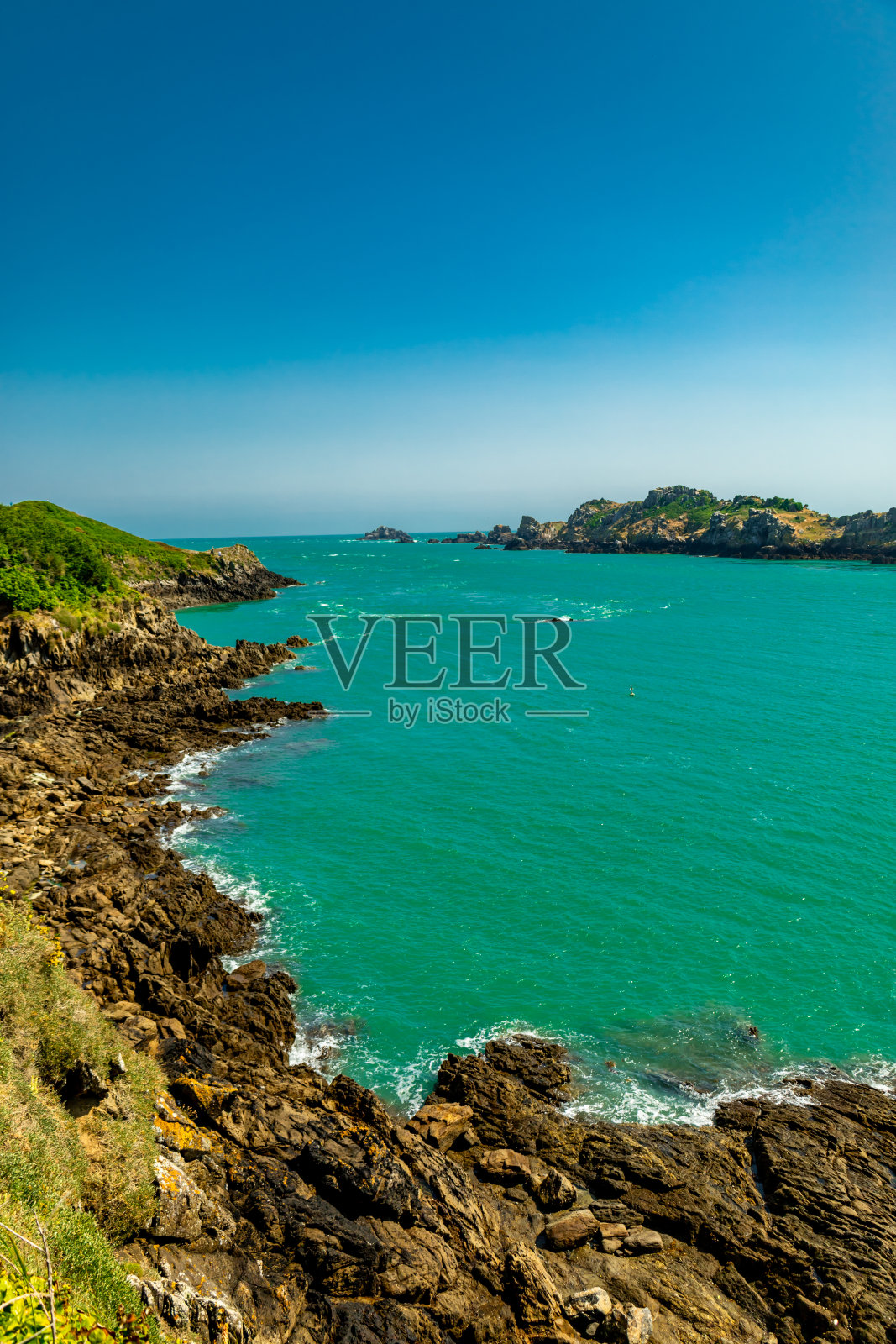 到美丽的布列塔尼的Grouin角徒步旅行照片摄影图片