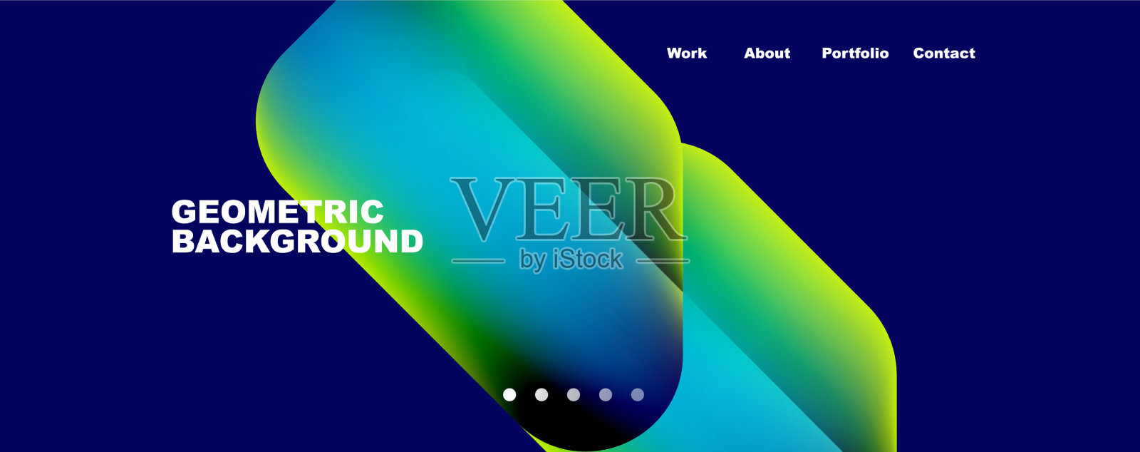 具有抽象液体颜色的几何流体形状插画图片素材