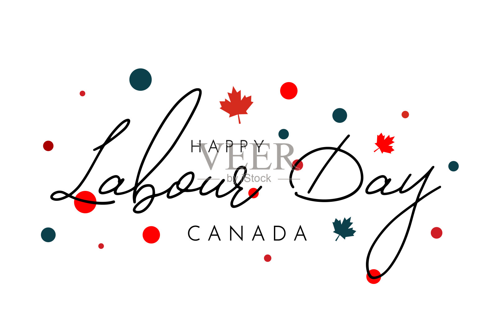 劳动节快乐加拿大背景。向量插画图片素材