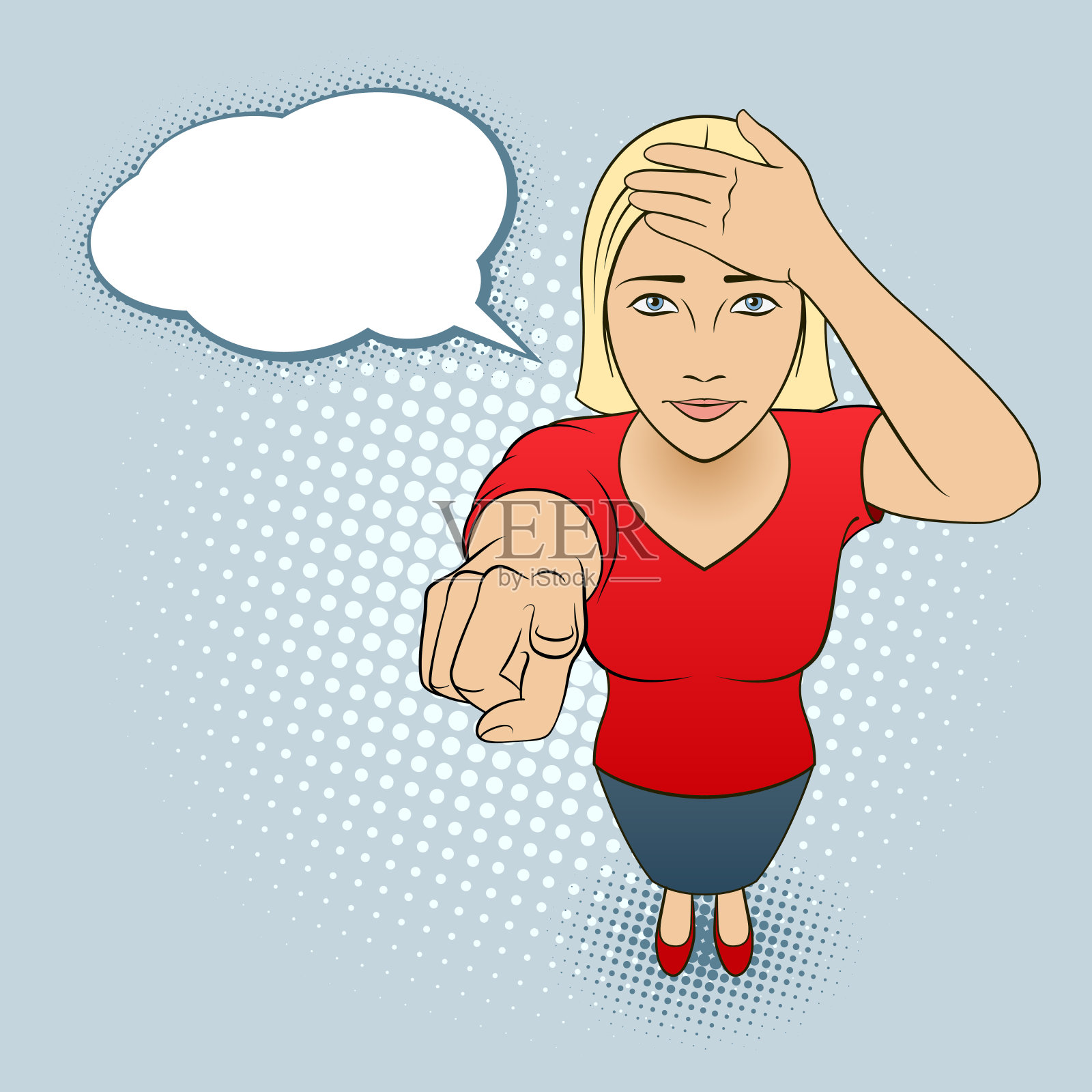 女人的手势插画图片素材