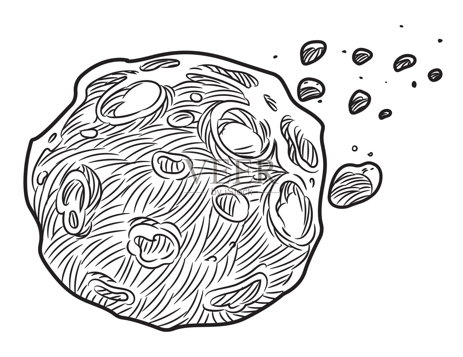 小行星画插画图片素材
