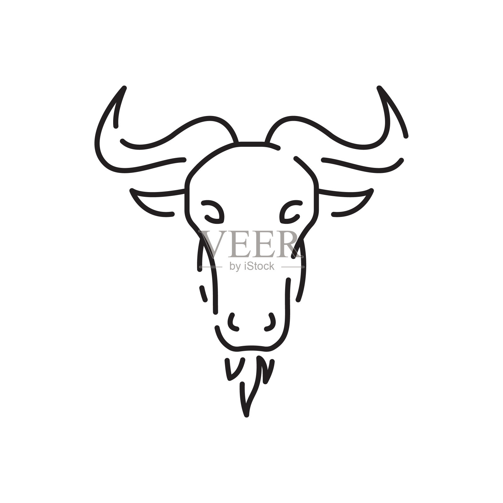 Safari线图标。非洲野生动物的剪影与非洲野生动物在不同的栖息地。野生动物园旅游游客。非洲文化偶像插画图片素材